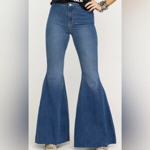Free People Just Float on Flare Jeans Size 25 Bellbottom Festival Boho Hippie